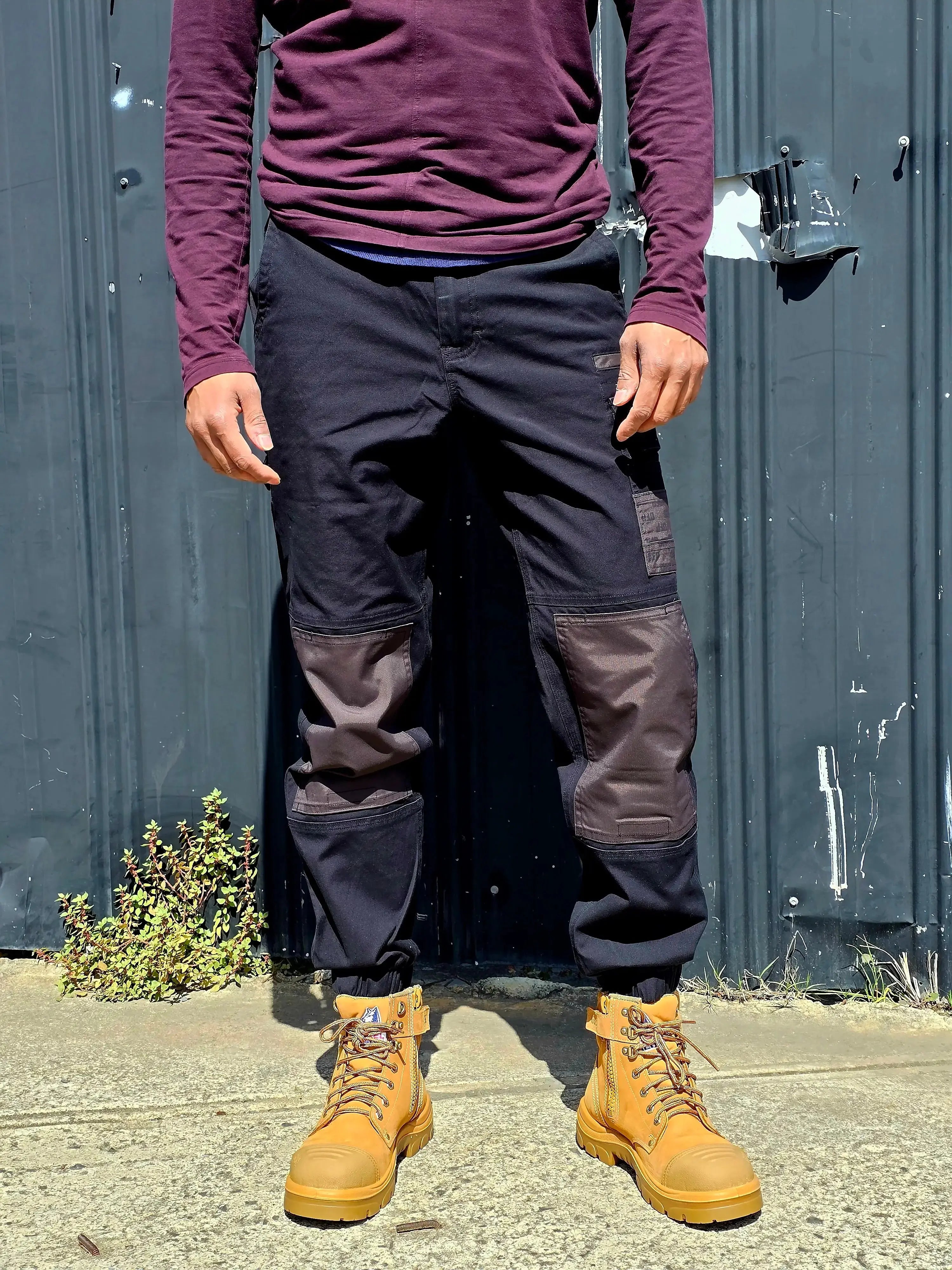 DFP PP4 Utility Max Cuffed Work Pant in black