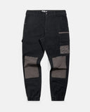 Black work pant with knee panels